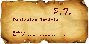 Paulovics Terézia névjegykártya